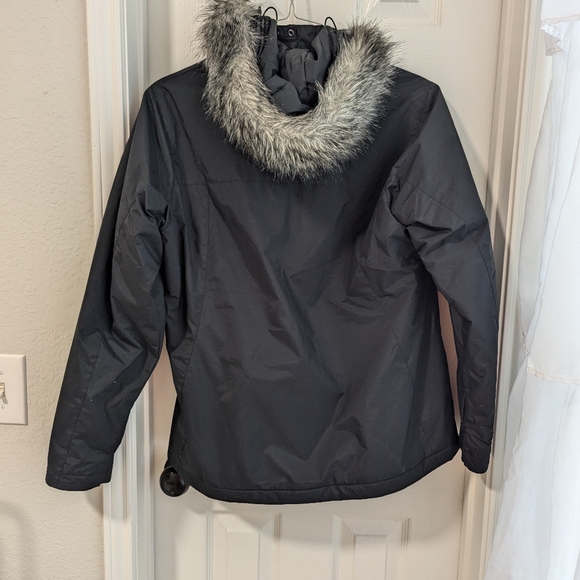 Columbia Black Faux Fur Hooded Coat - Picture 6 of 9